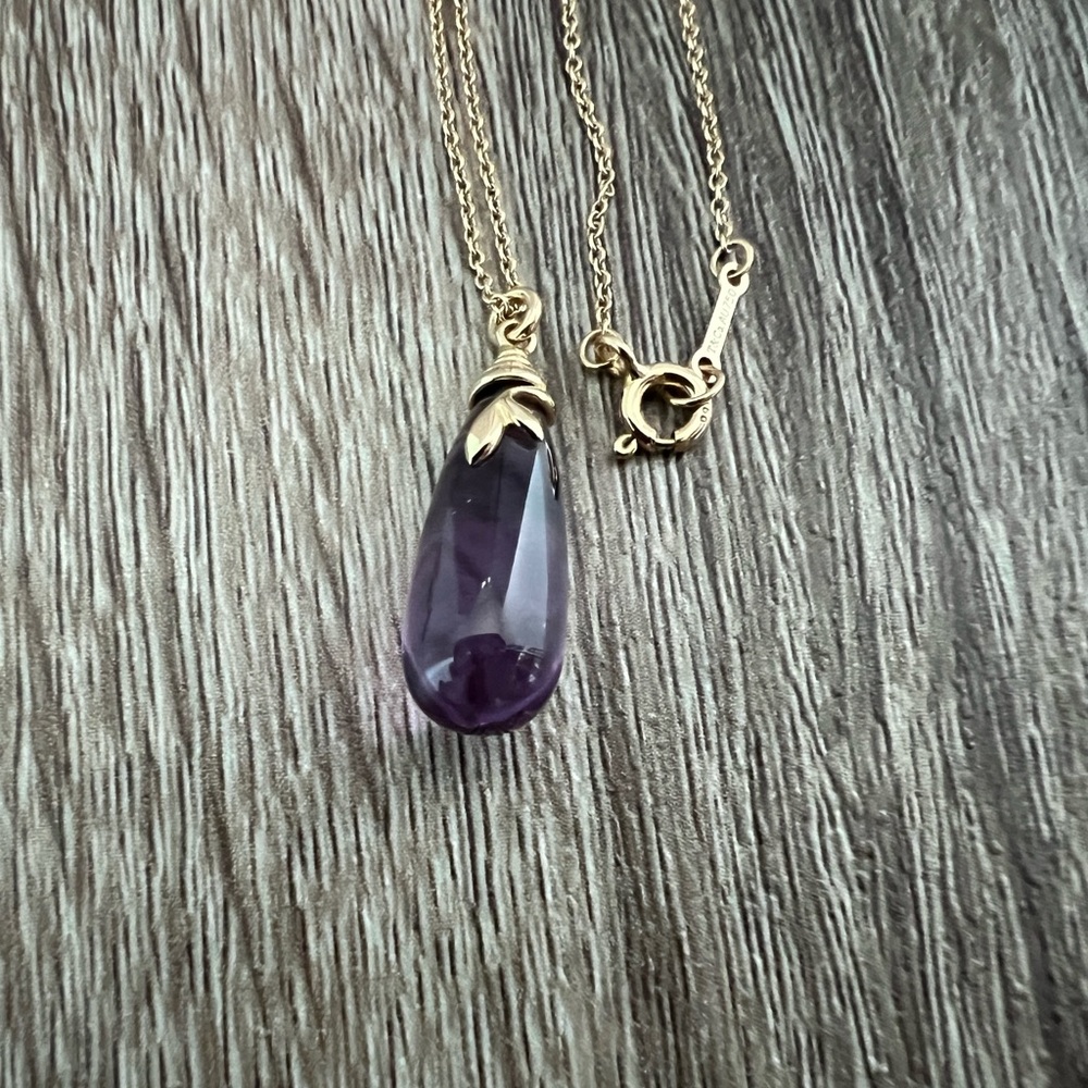 Tiffany & Co.‎ amethyst olive leaf necklace